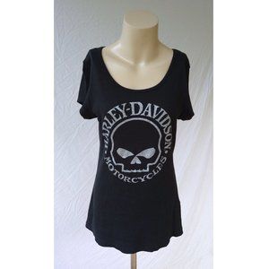 Harley Davidson Glitter Skull Tee